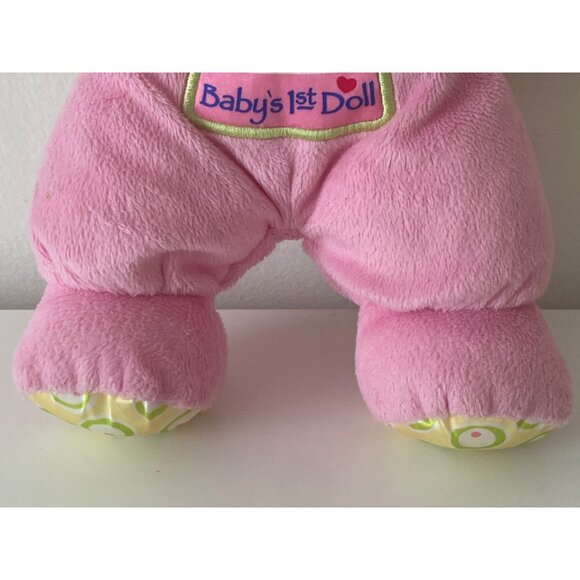 Fisher Price Pink Baby's First 1st Doll Brilliant Basics Plush Rattle Soft Toy - Picture 4 of 9
